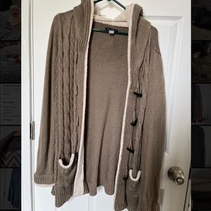 Venus cardigan size large Sherpa trimmed